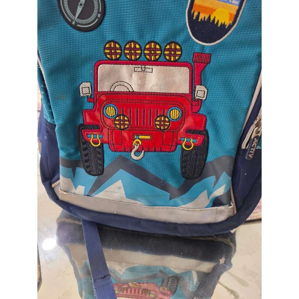 Activ New Kids Blue Off-Road Truck Backpack Reflective Adventure School Bag
